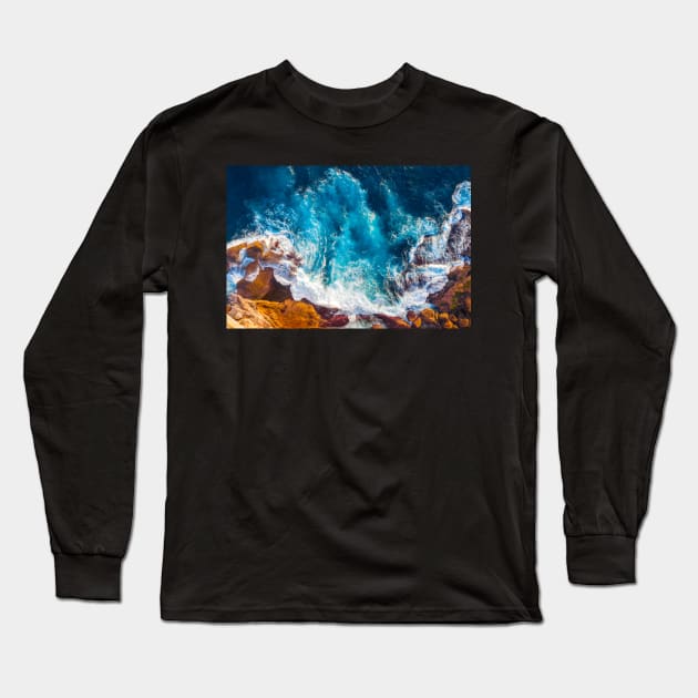 Deep Blue Ocean Long Sleeve T-Shirt by Made In Kush